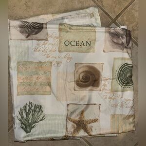 Ocean Themed Fabric with Seashell and Starfish Design